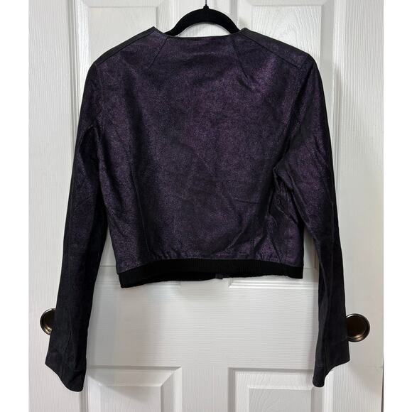 Venus Williams By Wilsons Leather 2 Pc Set Jacket and Pants Puple Size 8 - Picture 6 of 15